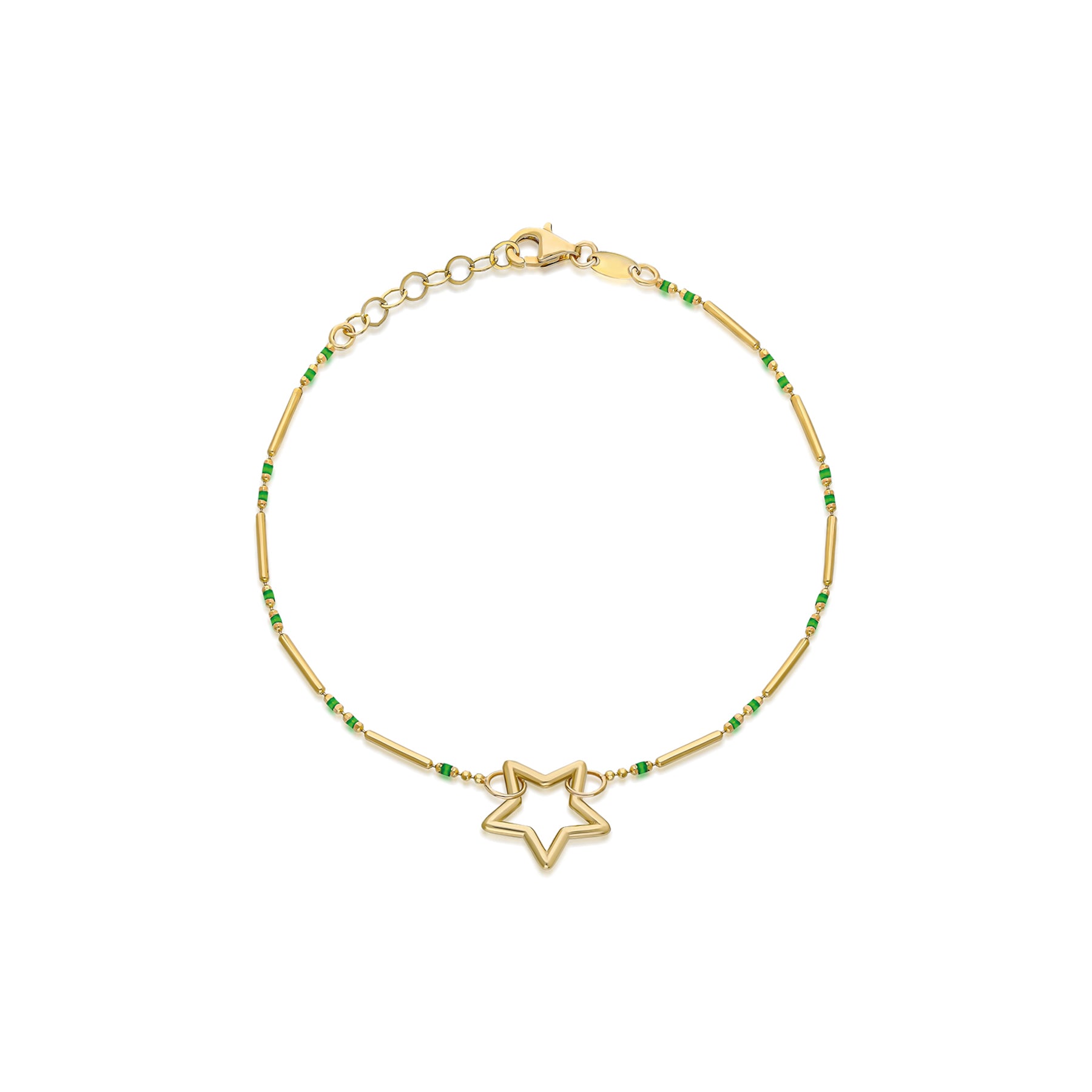 Wishful Green Charm Bracelet