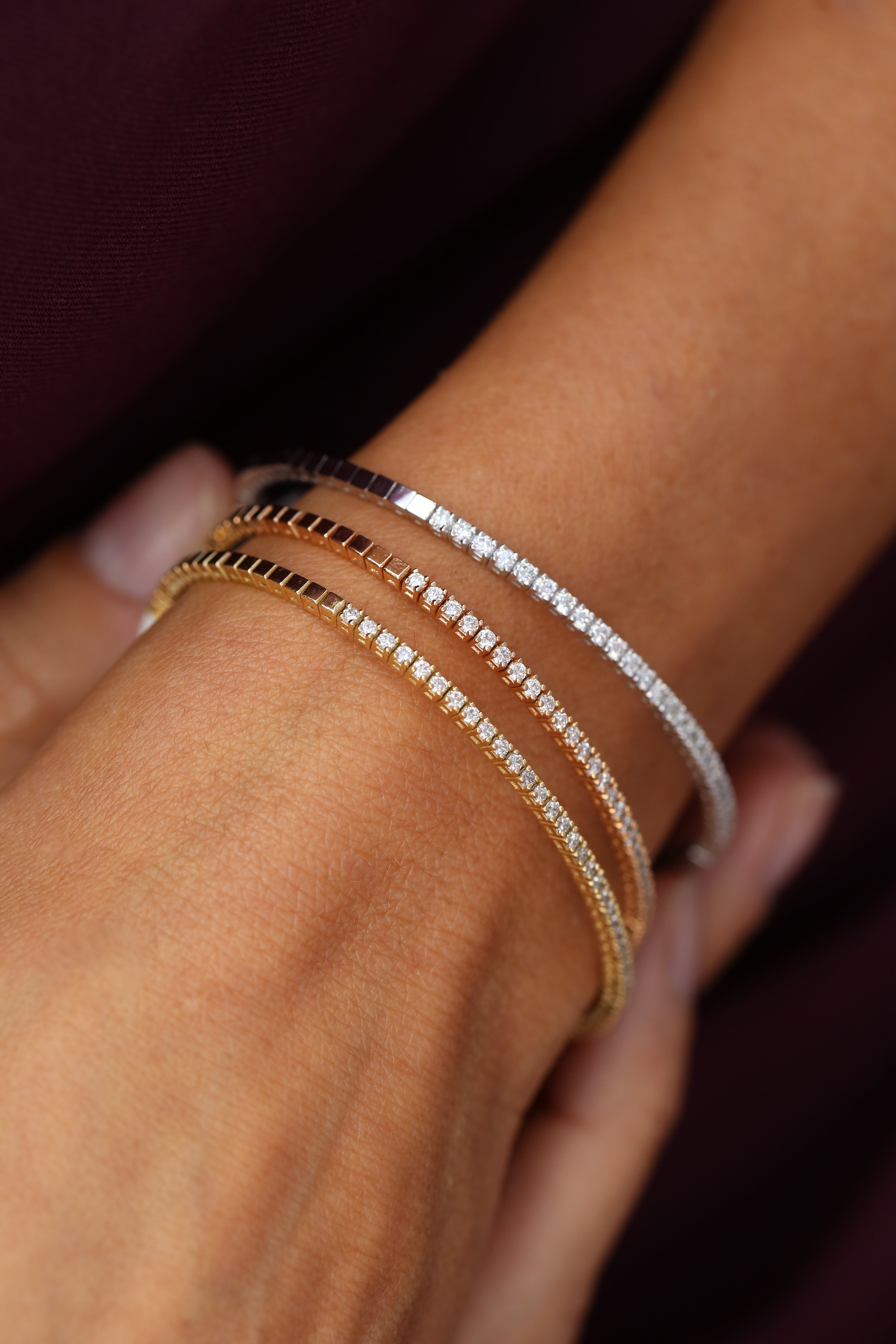 Eternity Gold Diamond Bracelet