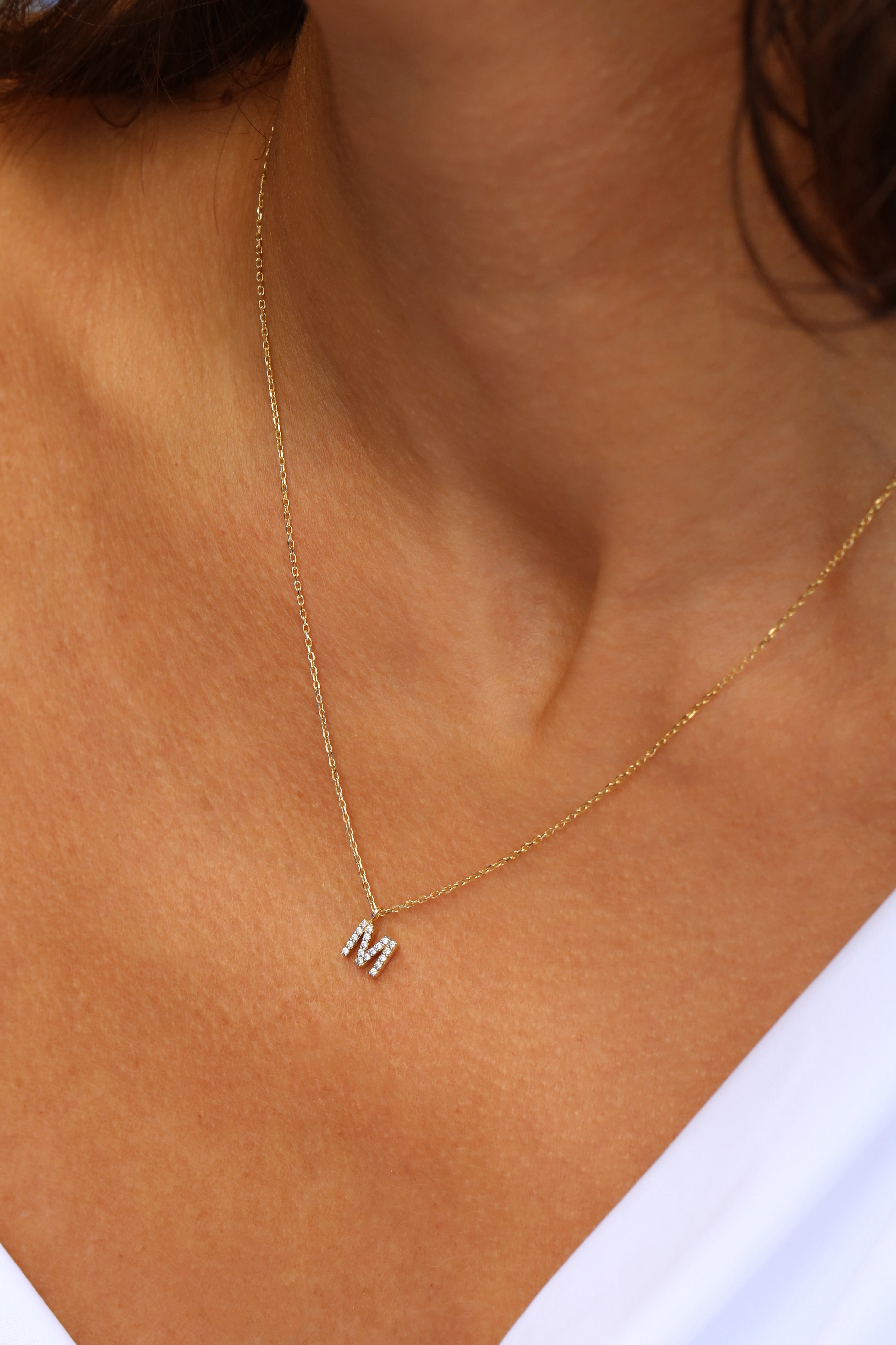 M Letter Necklace