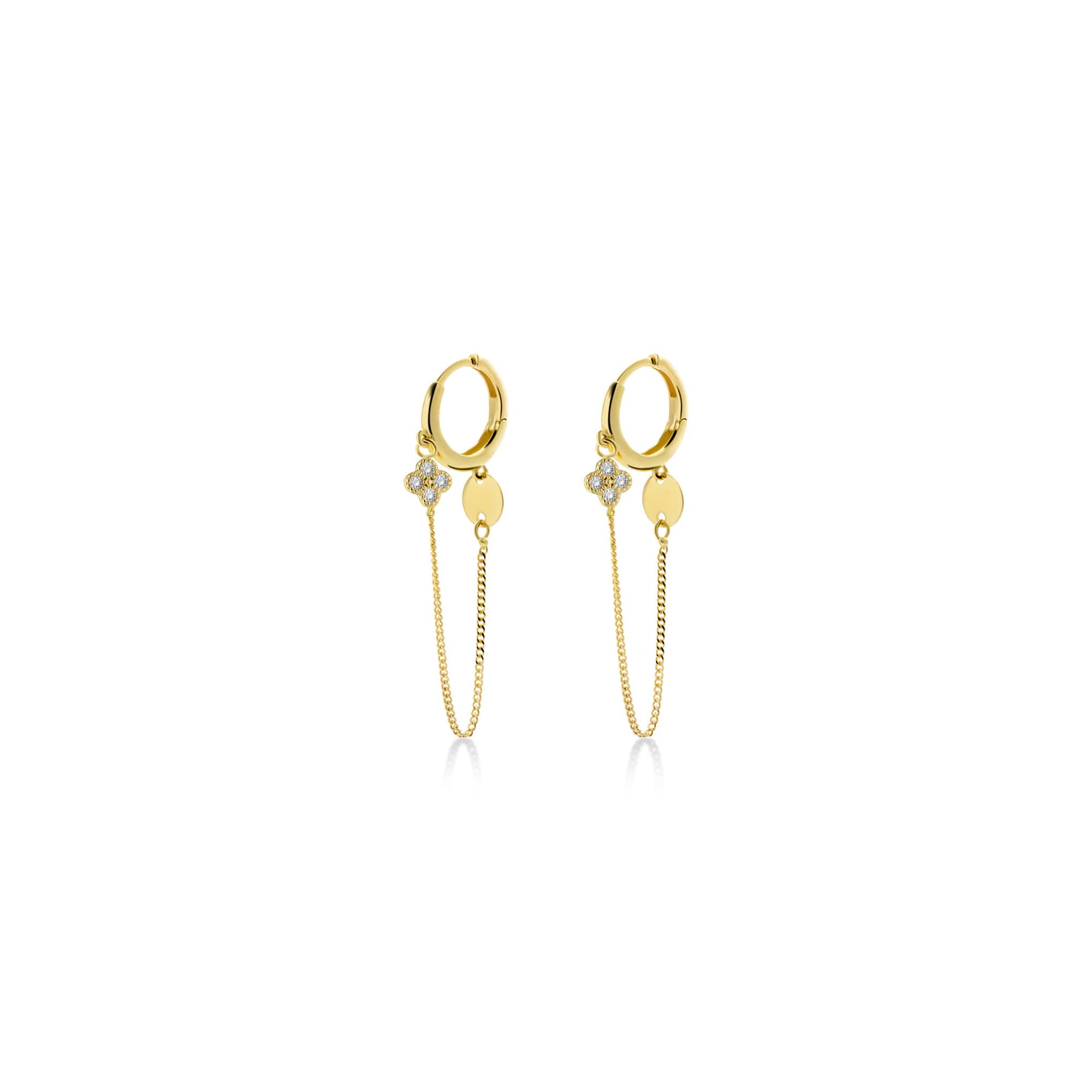 Diamond Clover Sway Earrings