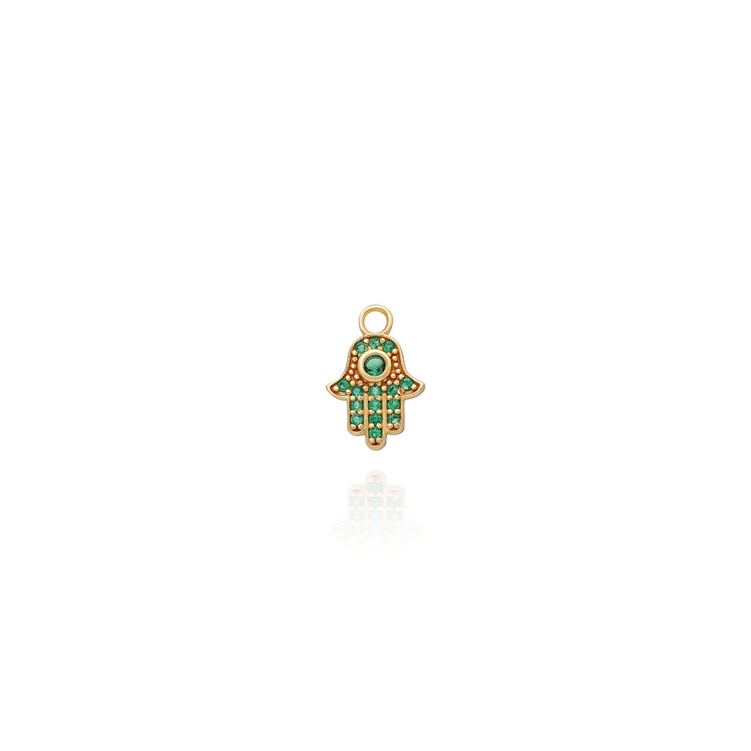 Fatima's Hand Green Charm