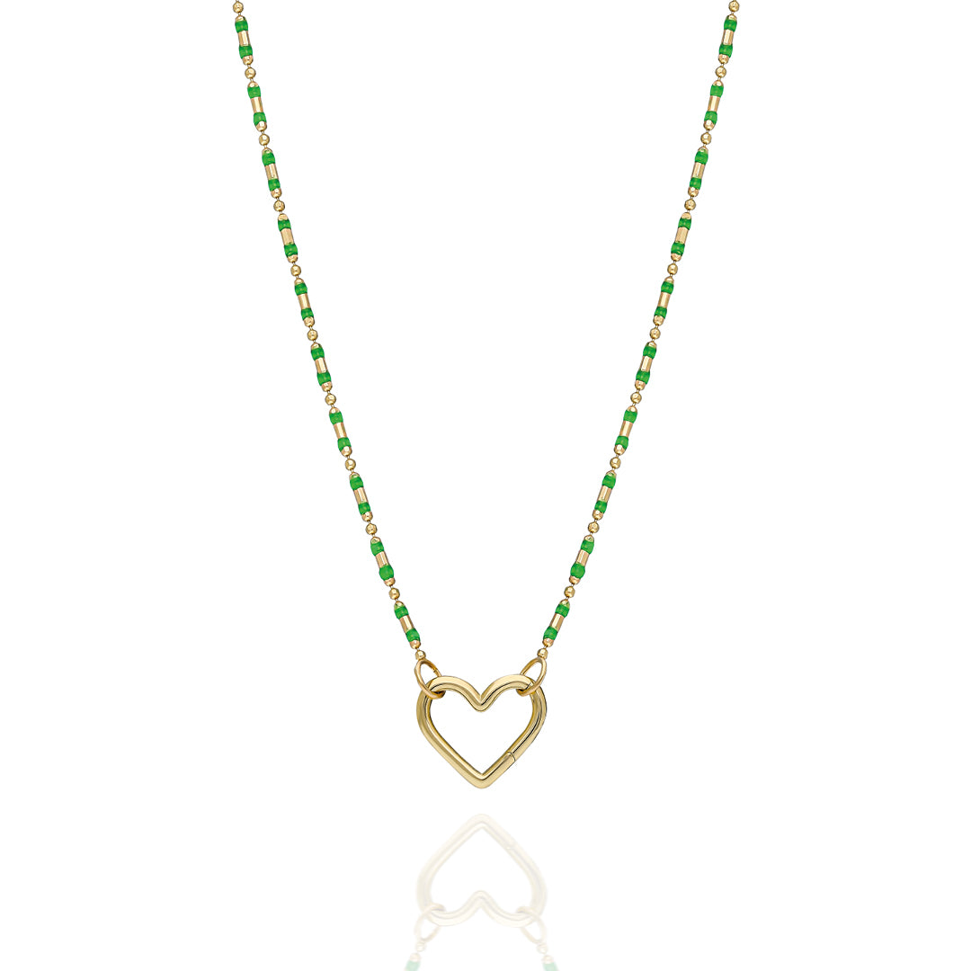 Wishful Green Charm Necklace