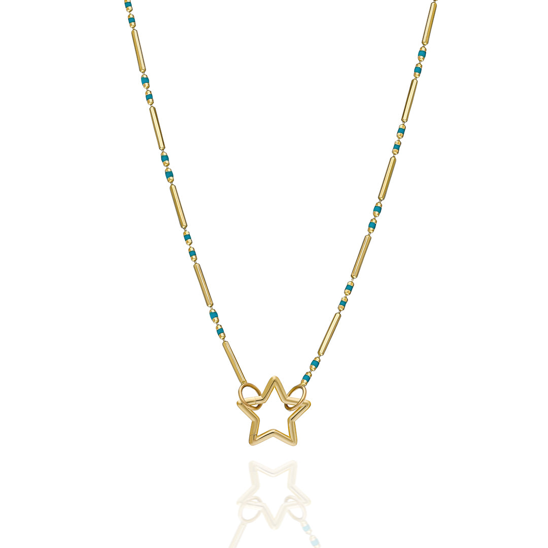 Wishful Blue Charm Necklace