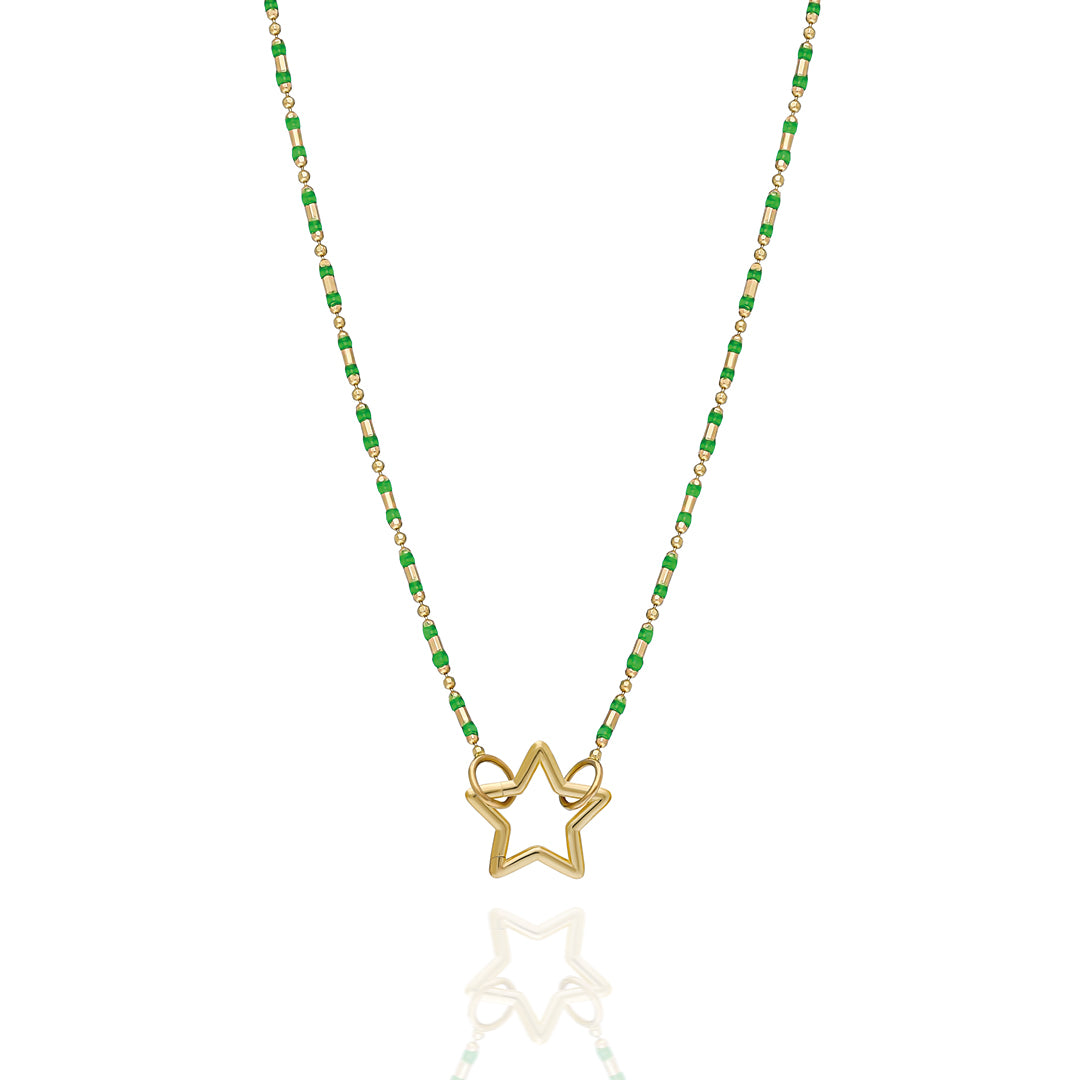 Wishful Green Charm Necklace