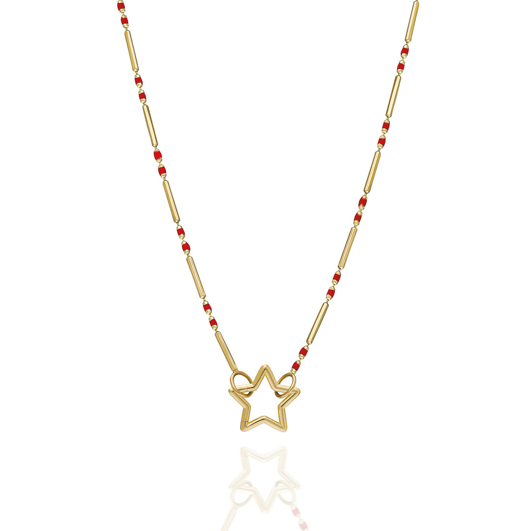 Wishful Red Charm Necklace