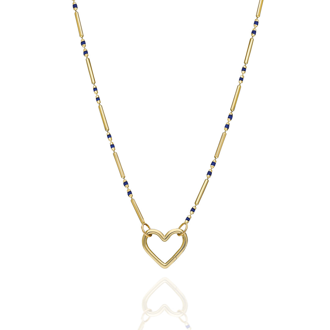 Wishful Dark Blue Charm Necklace